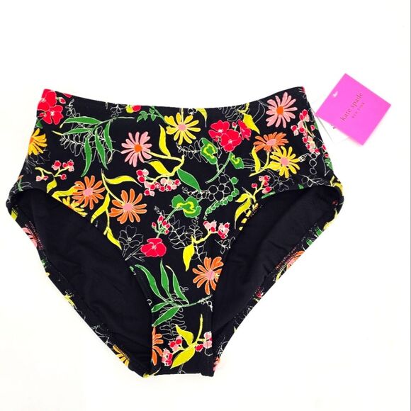 Kate Spade Floral High-Waisted Bikini Bottom Size XS NWT - Picture 1 of 4